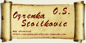 Ozrenka Stoilković vizit kartica